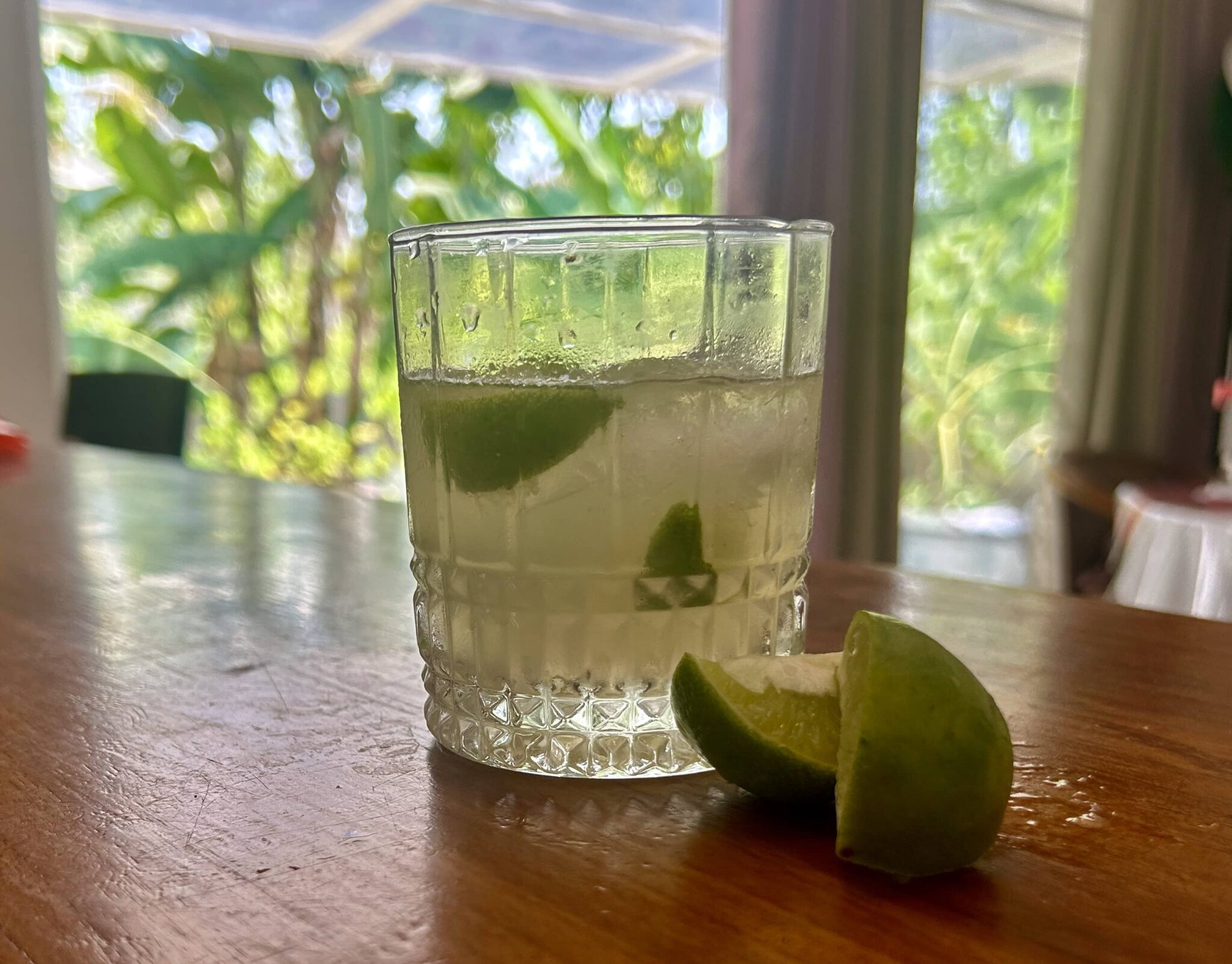 cocktail with lime and sugar